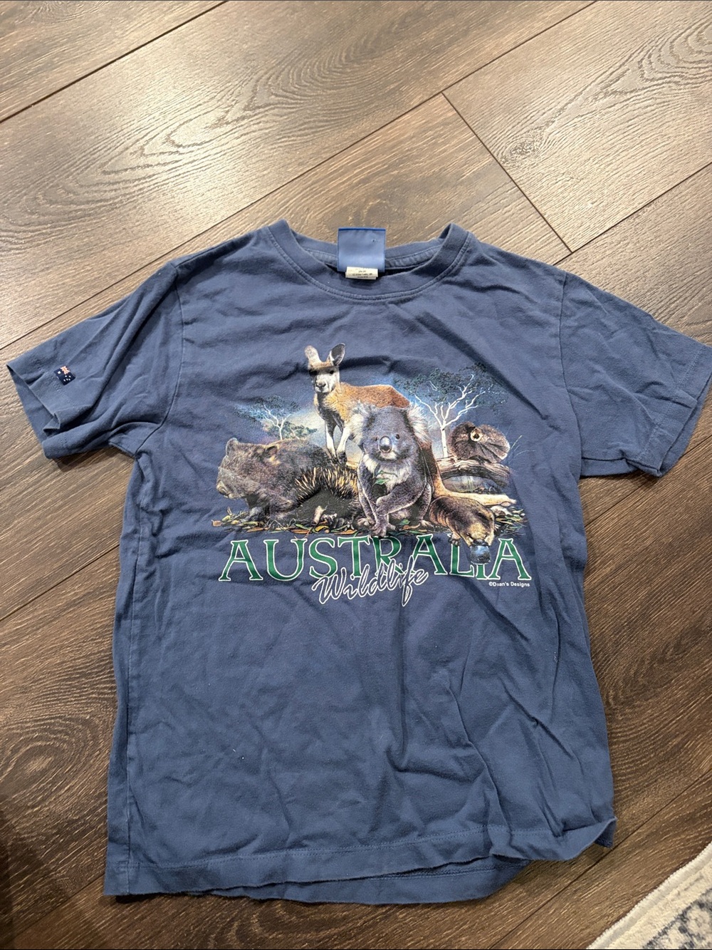 Australia Wildlife Graphic Tee - Navy Short Sleeve